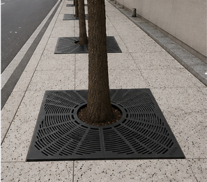 Square Metallic Tree Grating thumbnail 4