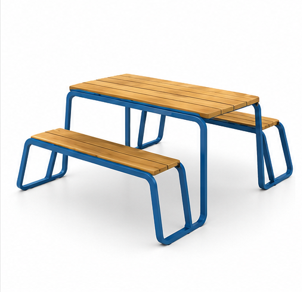 Outdoor Table with Benches
