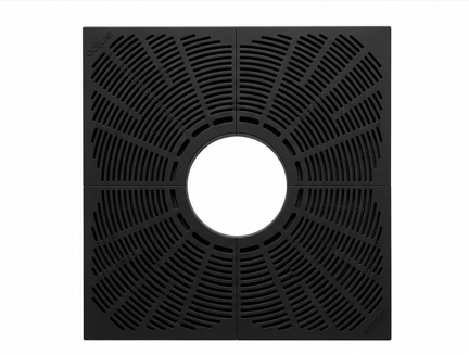Square Metallic Tree Grating
